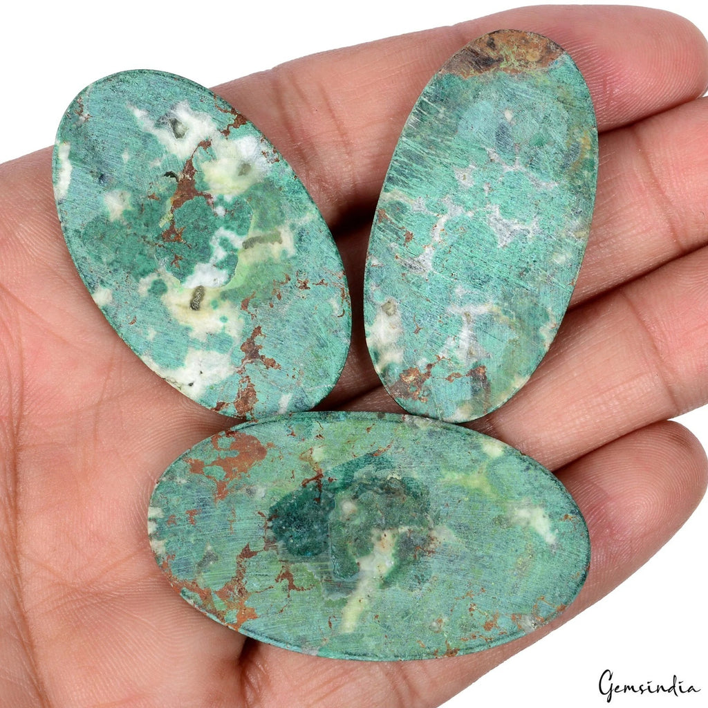 Chrysocolla Cabochon — 44mm to 48mm, 200 Ct