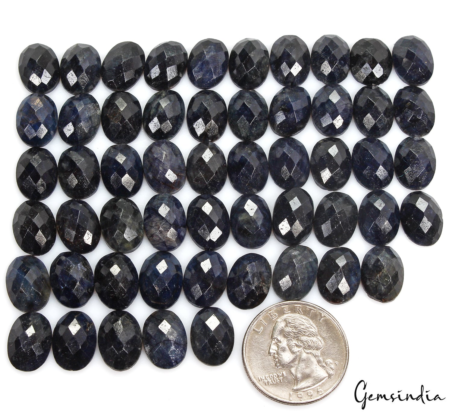 325 Ct Natural Blue Sapphire 14x10mm Oval Checker Cut Calibrated Loose Gemstones