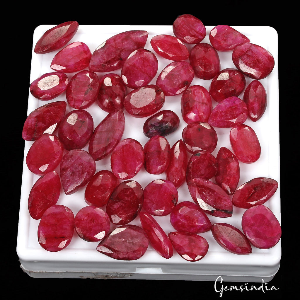 360 Ct/45 Pcs Natural Pink Beryl Bixbite USA Mix Cut Loose Gems Lot For Jewelry