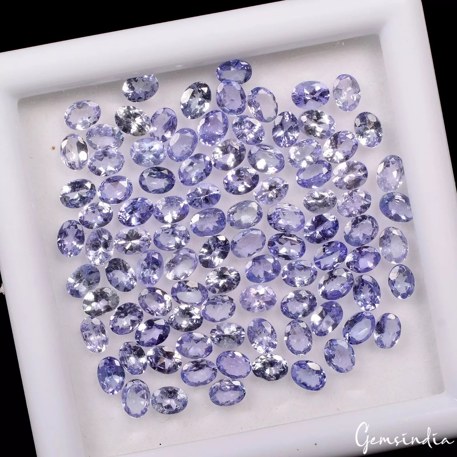 97 Pcs Natural Tanzanite 4x3mm Oval Cut Dazzling Loose Gemstones Wholesale Lot