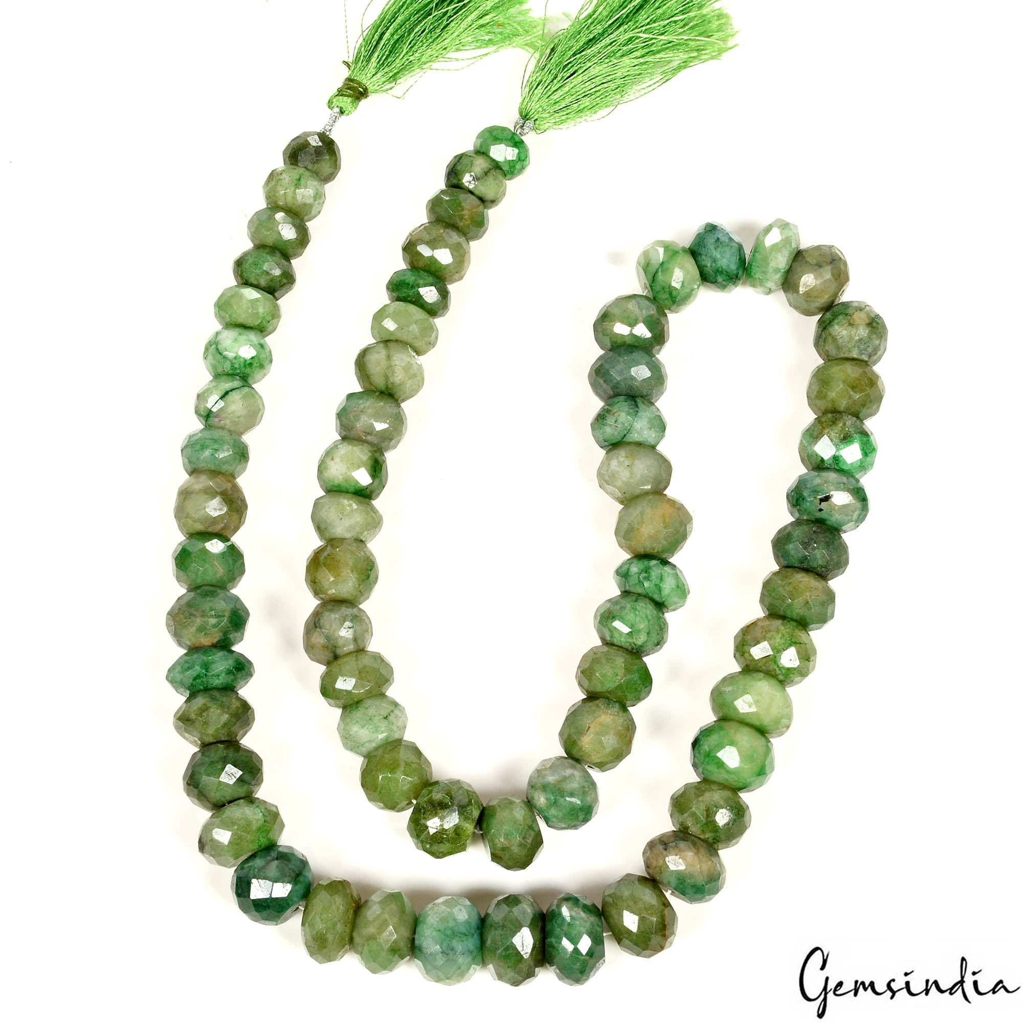 1000 Cts Natural Emerald Round Cut Loose Drilled 10-15mm Gemstone Beads ~ 64 Pcs