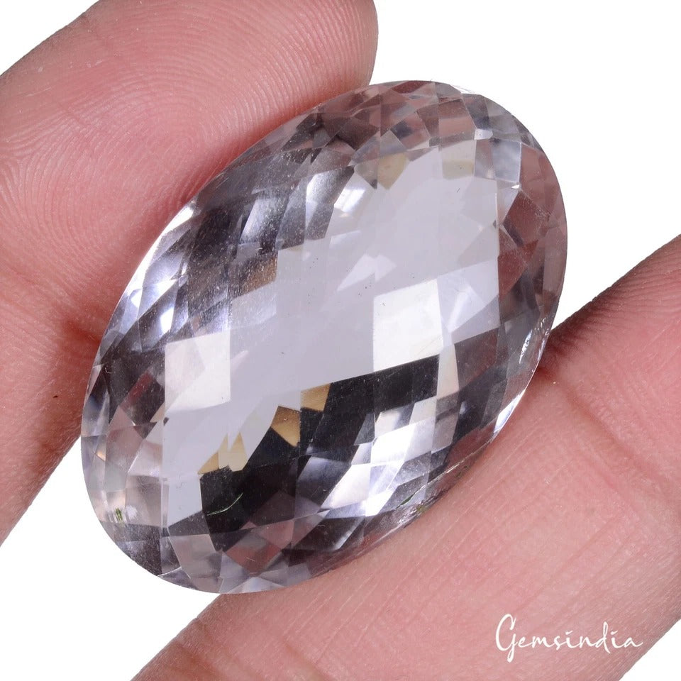 Amethyst Loose Gemstone, Untreated, Lavender — 33x22x14 mm, 60.65 Ct