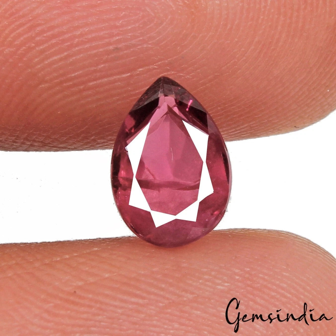 Certified Natural Pink Rubellite Tourmaline Pear Cut Loose AAA Gemstone~1.5 Ct