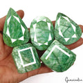 Emerald Lot, Loose Gemstone, Color Enhanced, Green — 5 Pieces, 43mm to 66mm, 2670 Ct, Brazil