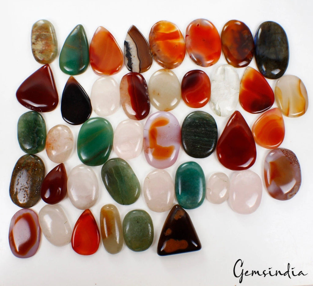 4000 Cts. Natural Mix Loose Gemstone WHOLESALE Cabochon 40 Pcs Lot