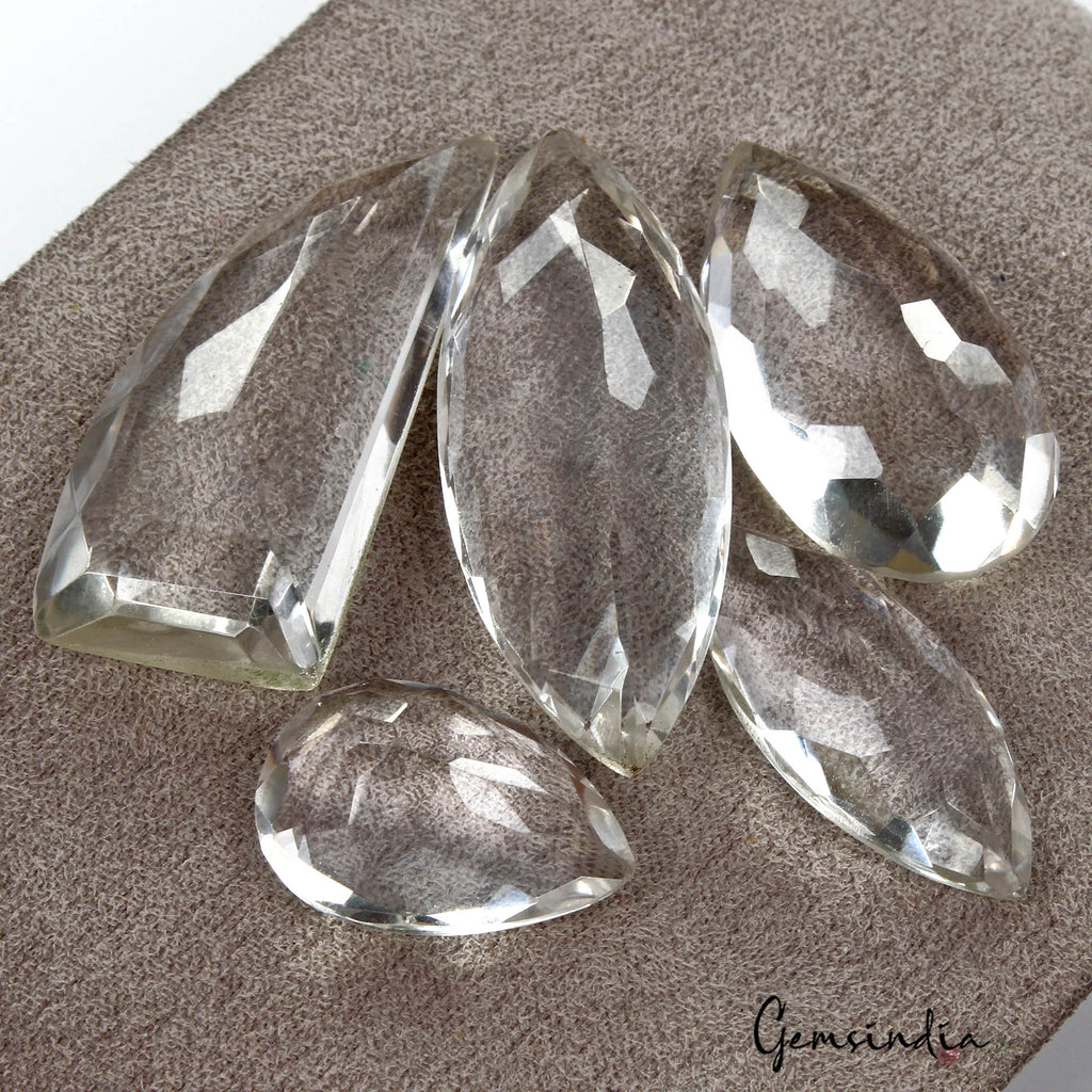 Quartz Loose Gemstone, Untreated, White — 21mm to 44mm, 172.00 Ct, Madagascar