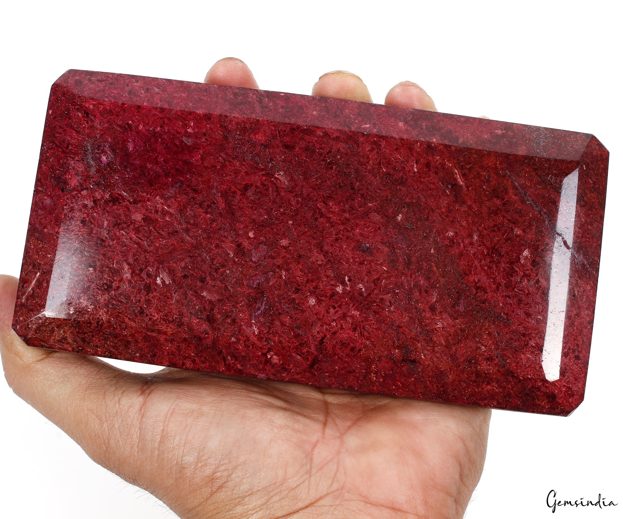 1.3 Kilo Natural Red Ruby Octagon Cut Huge Size Earth Mined Madagascar Gemstone