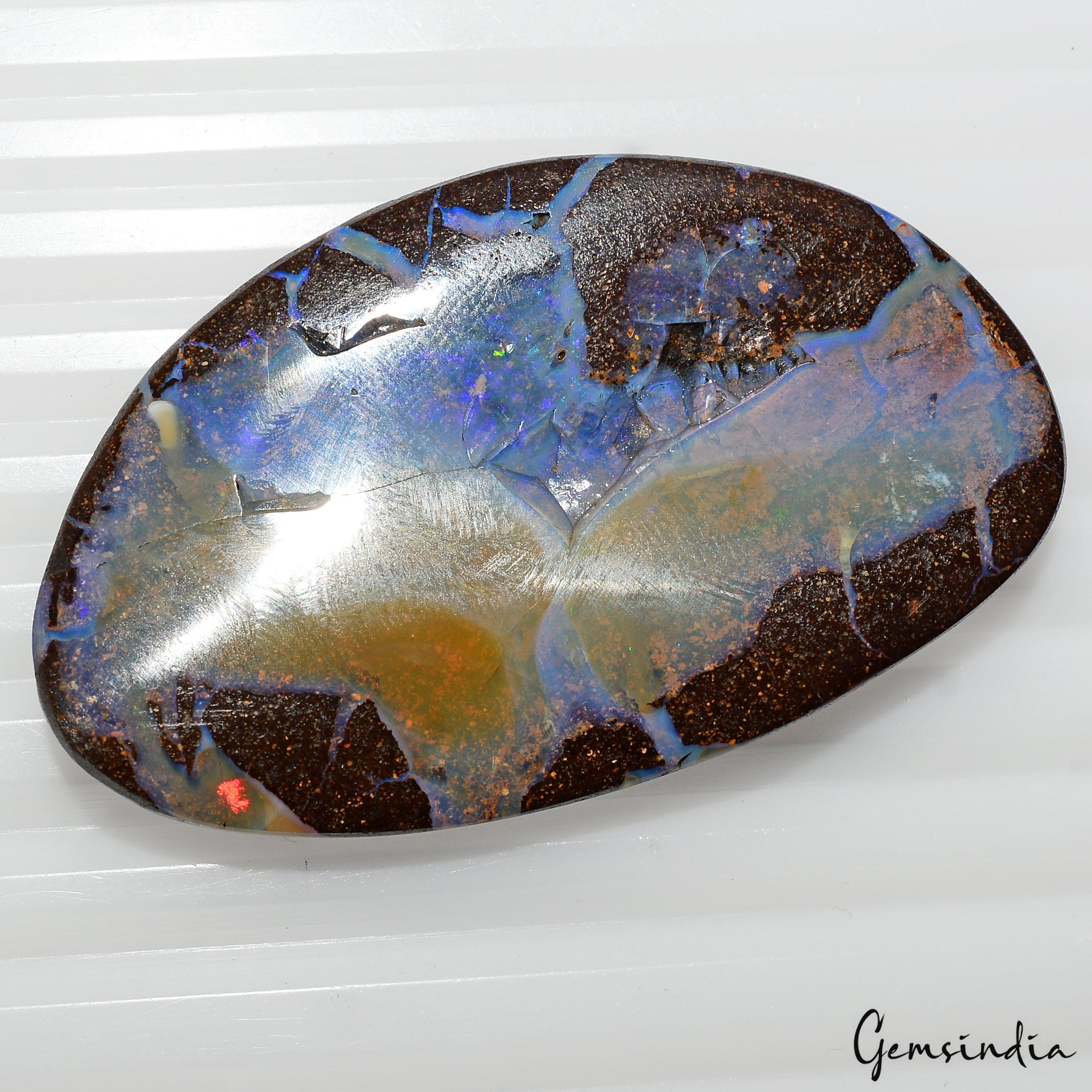 113.80 Ct Natural Boulder Opal Freeform Cab Huge Gemstone From Winton Queensland