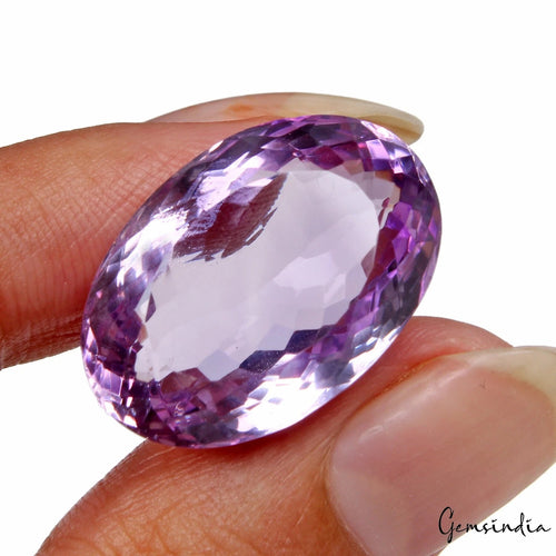 Amethyst Loose Gemstone, Untreated, Purple — 23x16x11mm, 26.80 Ct