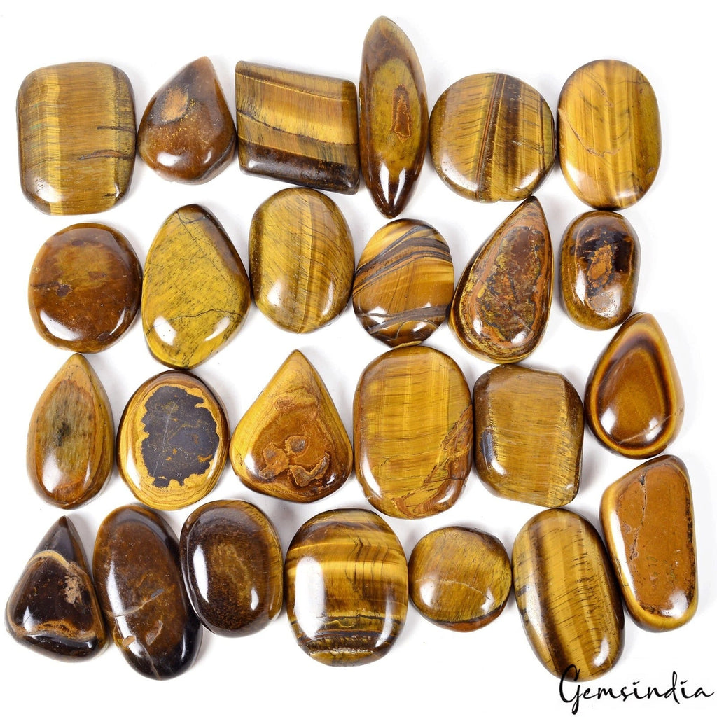 3100 Ct Wholesal Natural Yellow Brown Tiger Eye Mix Shape Gemstone Lot 29mm-58mm