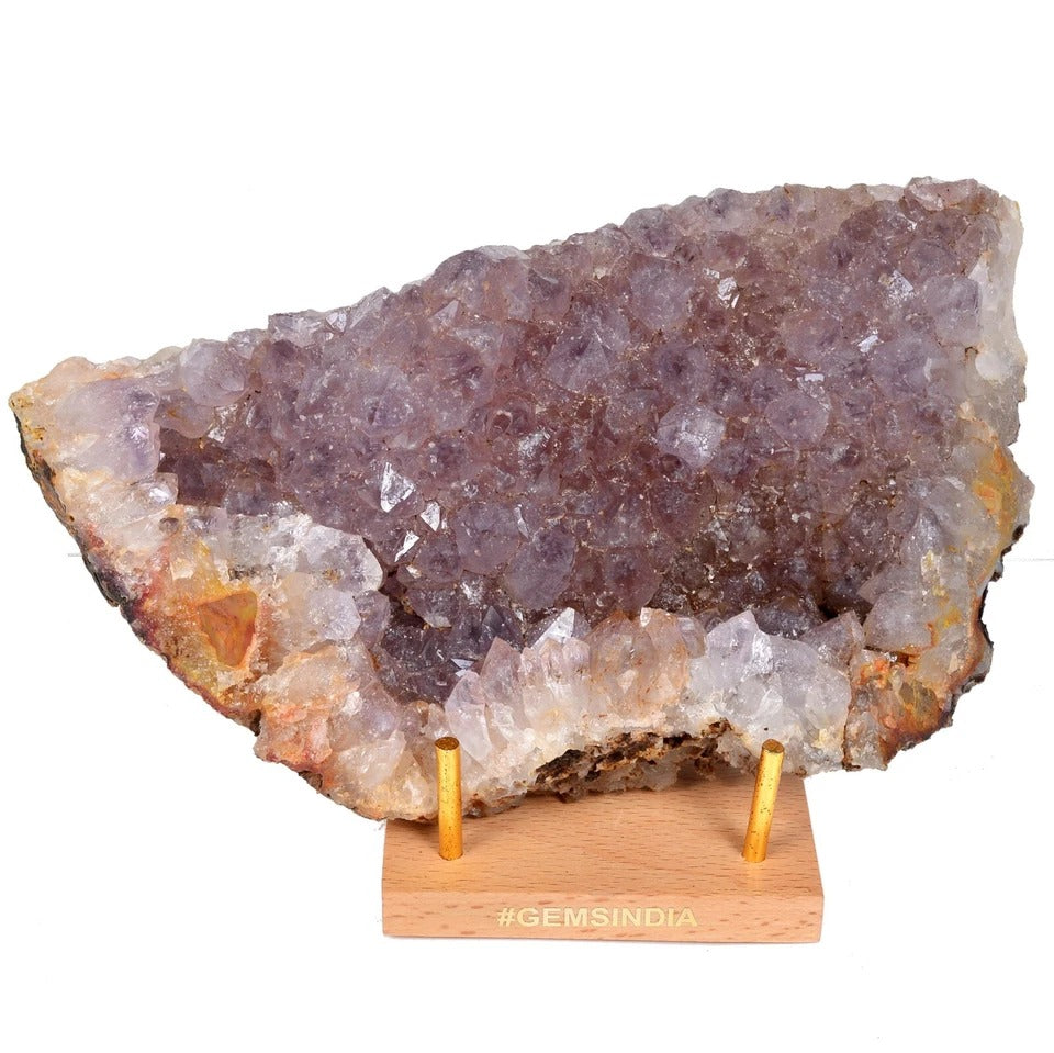 Amethyst Crystal Cluster, Untreated — 7.5x4.2x2.1 Inches, 0.99 Kg (4950 Ct), Uruguay