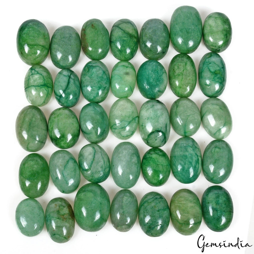 690 Ct Natural Green Emerald Oval Cabochon Loose Wholesale Jewelry Gemstones Lot