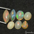 7.60 Ct Natural Untreated Welo Opal Multi Shine Mix Cabochon Loose Gemstone Lot