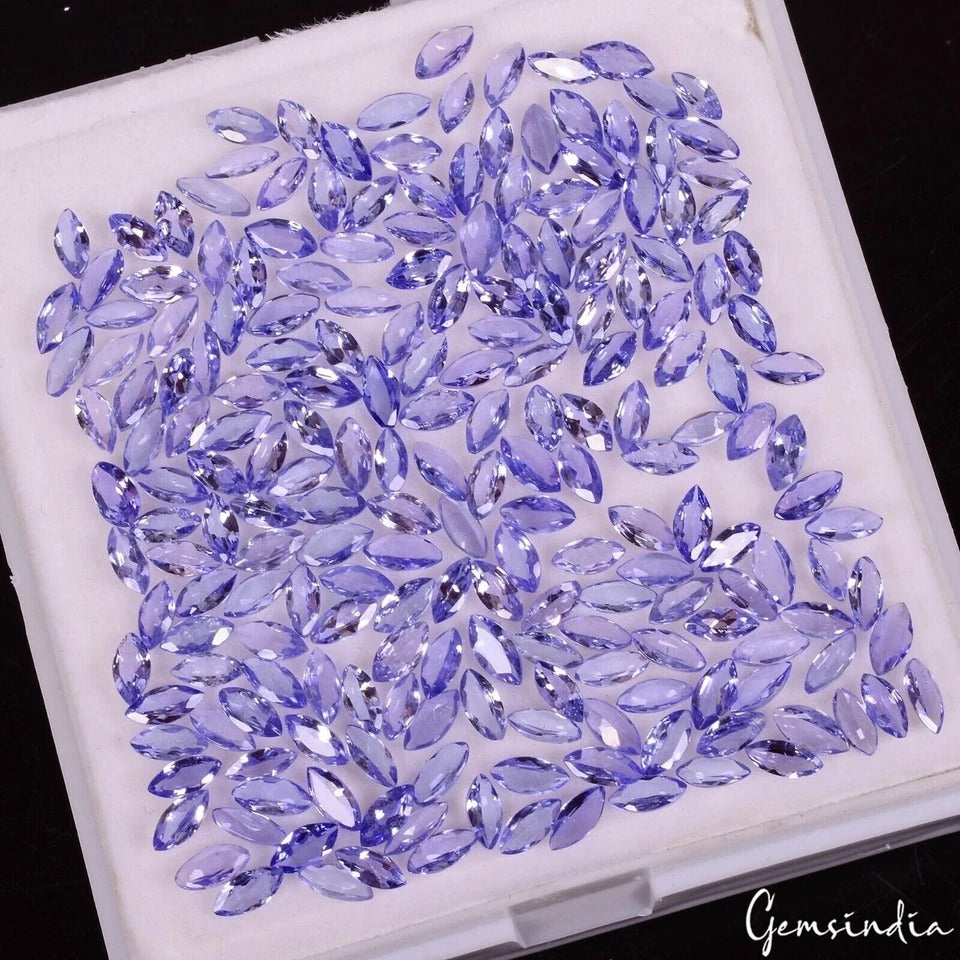 Tanzanite Lot, Loose Gemstone, Untreated, Blue — 182 Pieces, 4x2mm, 18.40 Ct, Tanzania