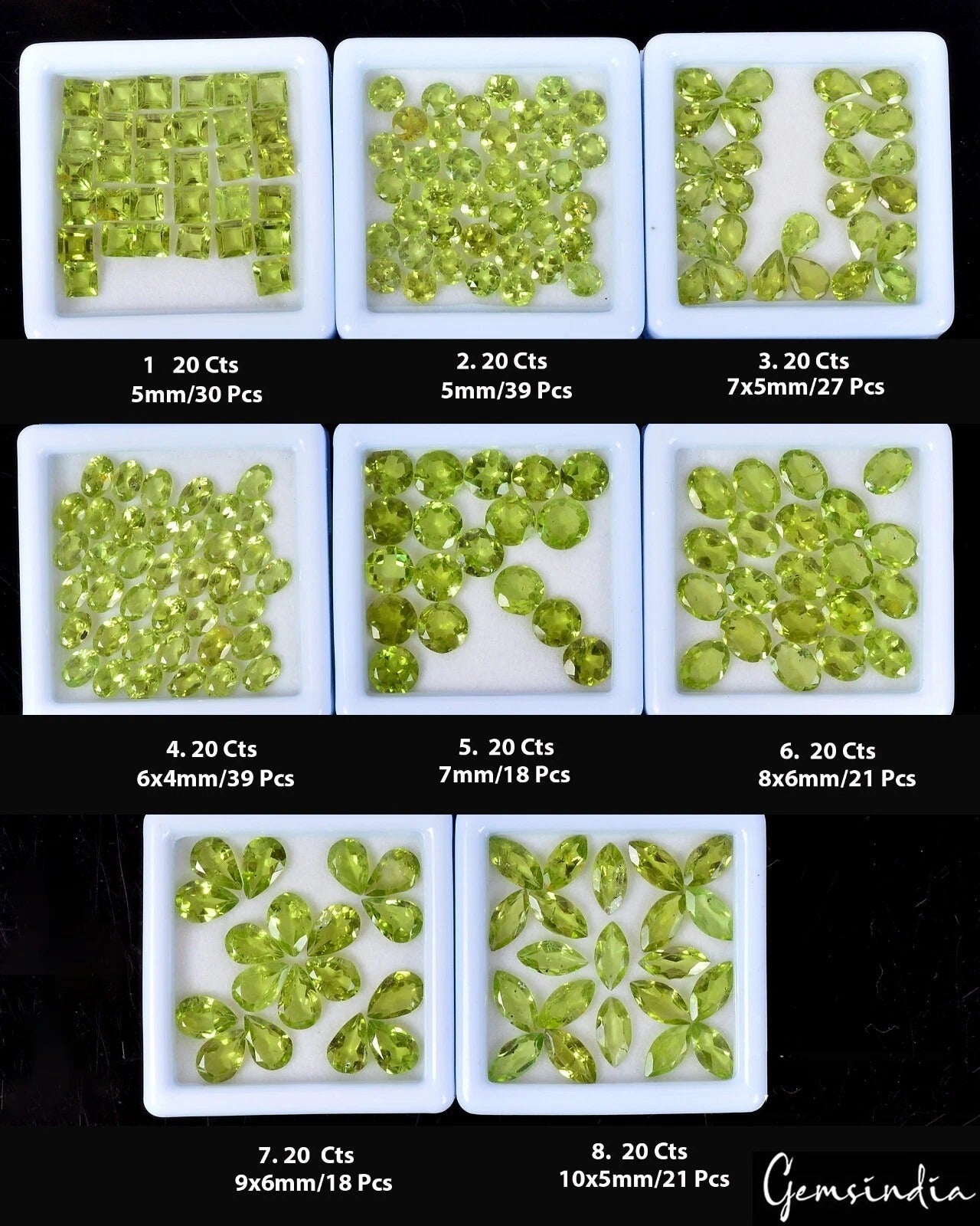 Mix Cut Natural Unheated Top Rich Green Peridot 213Pc 160Ct 5-10mm Lot Gemstones