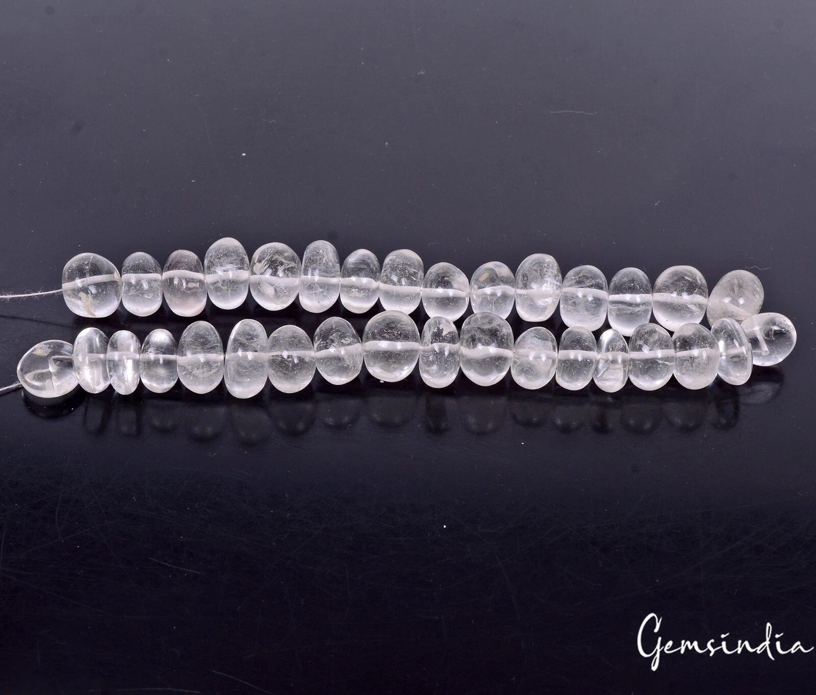 360 Ct Natural Untreated Crystal Quartz Loose Bead Gems Lot 32 Pc For Jewelry