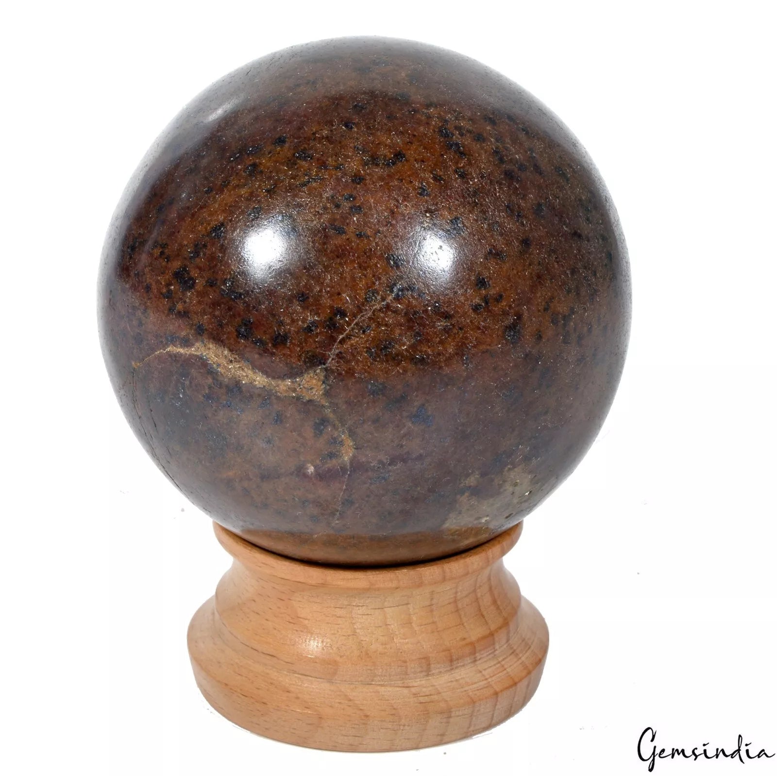 3570 Ct Natural Garnet Crystal Reiki Healing Mineral Gemstone Sphere/Ball ~ 69mm