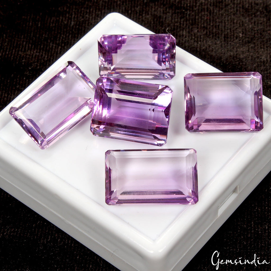 Certified 146.60 Ct Natural Rich Purple Amethyst Octagon Cut Top Grade Gemstones