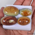 Rare 350Ct Natural Grade A Jadeite Jade Lot Untreated Oval Cabochons for Jewelry