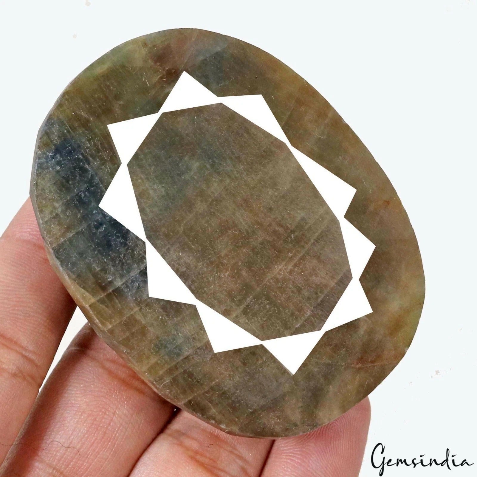 Sapphire Loose Gemstone, Untreated, Brown — 67 x 52 x 21mm, 950 Ct