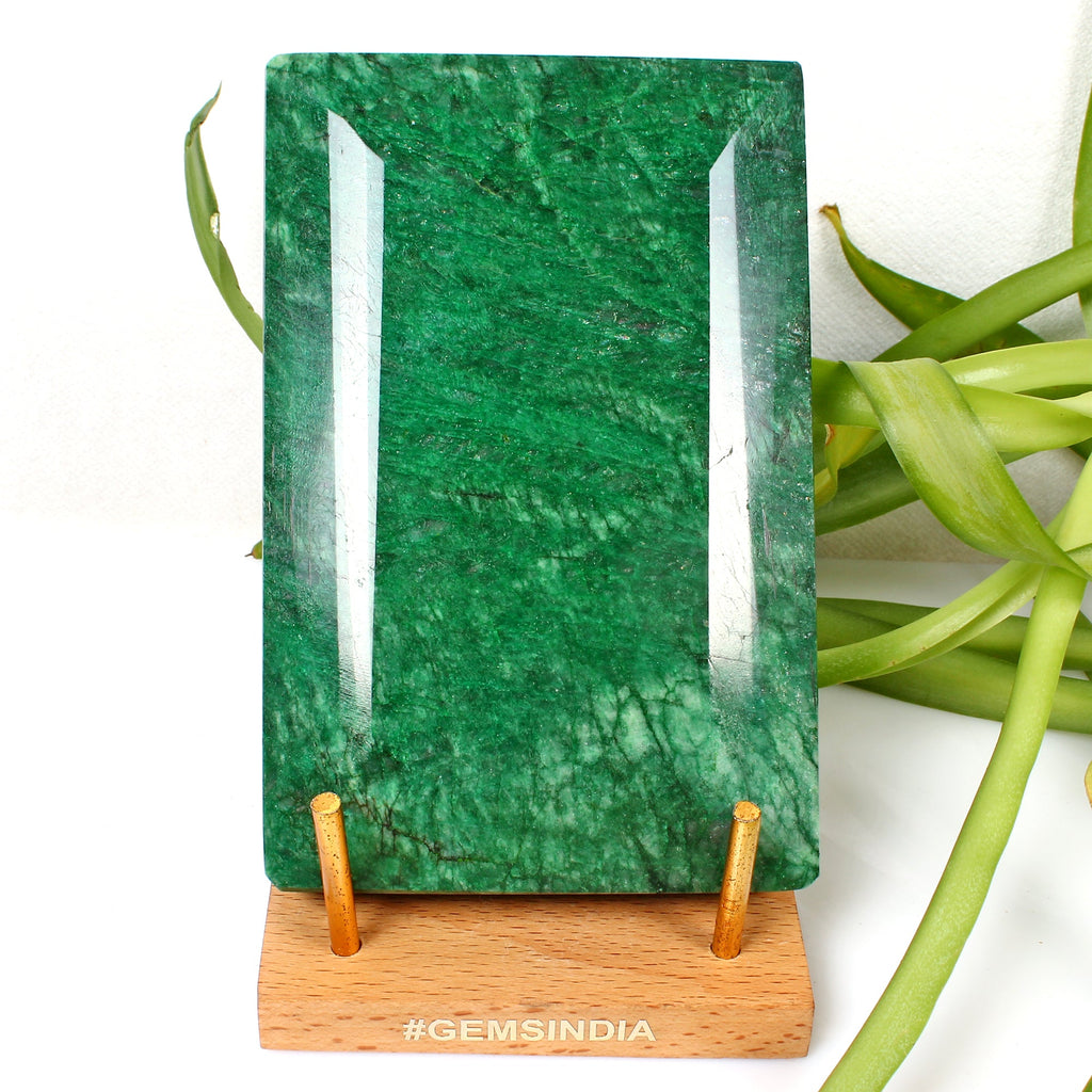 3630 Ct Natural Top Green Brazilian Emerald Rectangular Cut Earth mined Gemstone