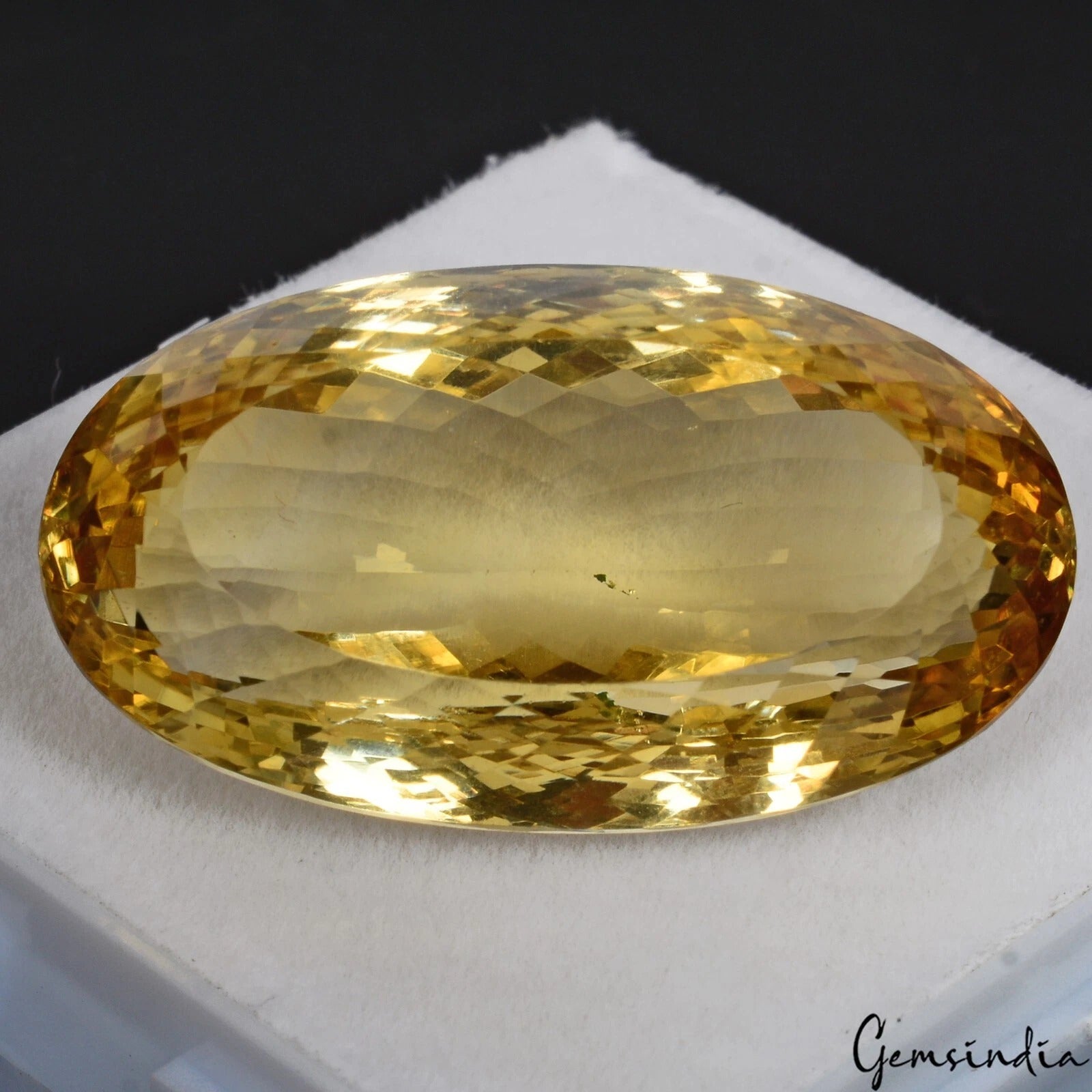 Citrine Loose Gemstone, Untreated, Yellow — 35x20x16 mm, 73.20 Ct, Brazil