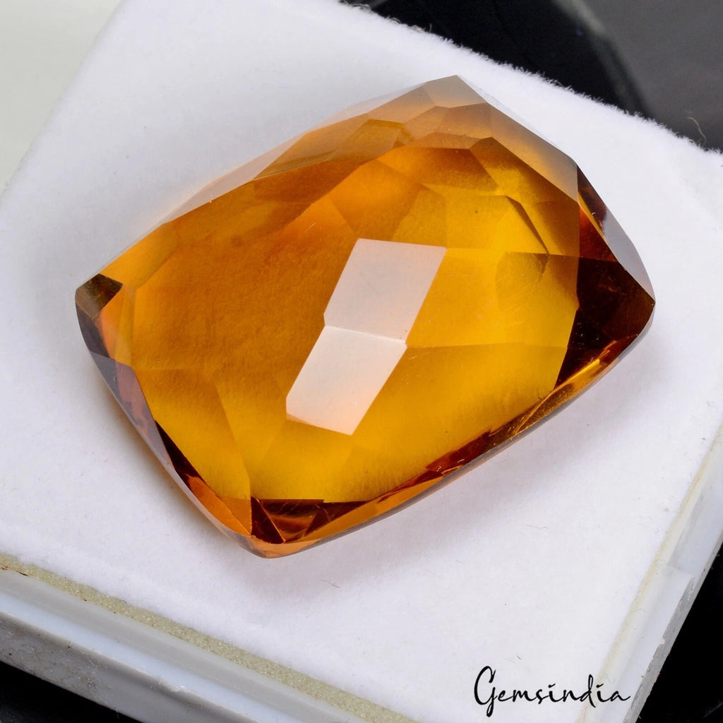 166.80 Ct Lab-created Gem Hydrothermal Orange Cushion Cut Tourmaline For Pendant