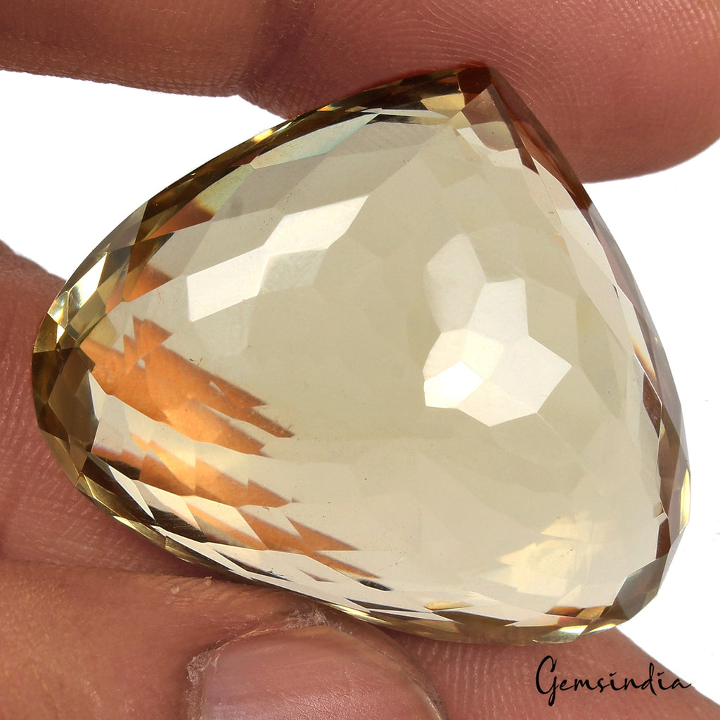 VVS 95.65 Ct Natural Citrine AAA Untreated Huge Faceted Pear Cut Loose Gemstone