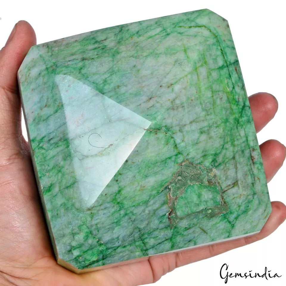 1440Gm Natural Brazilian Green Emerald Octagon Cut Huge Museum Size Loose Gem NM