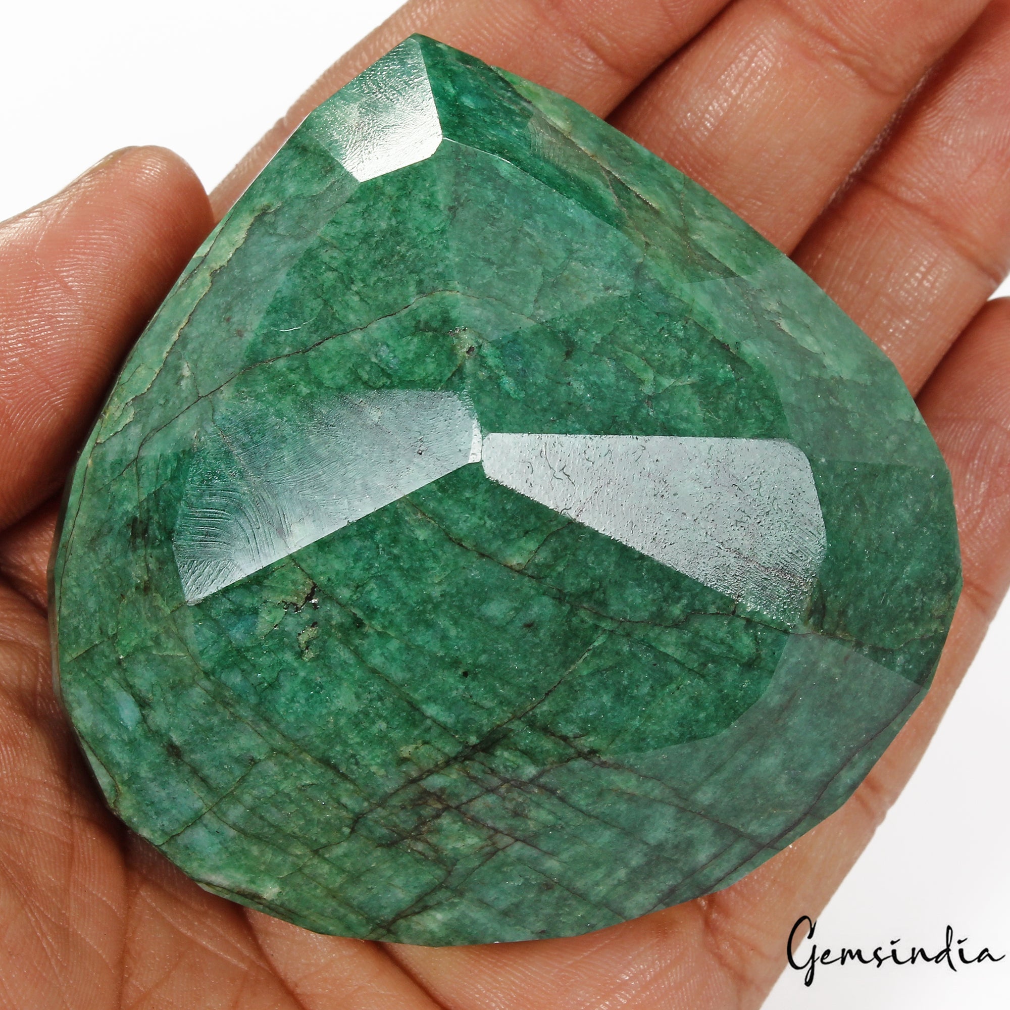 Certified 1150 Cts Natural Brazilian Green Emerald Pear Faceted Huge Loose Gem