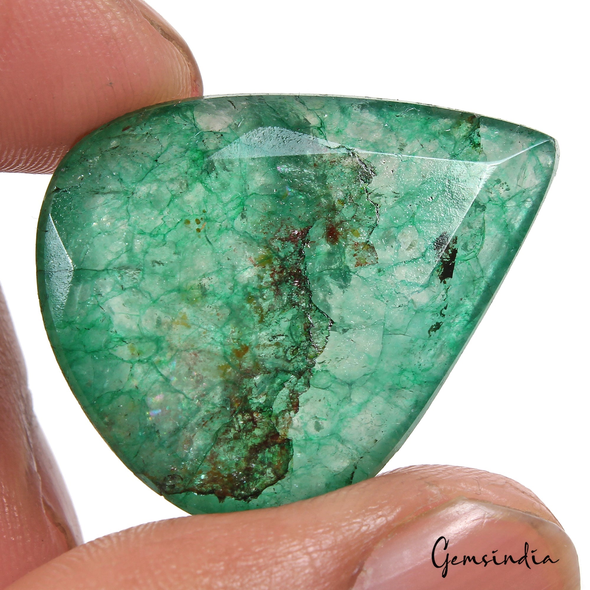 49.60 Ct Natural Zambian Emerald Pear Cut Faceted Pendant Size Certified Gems