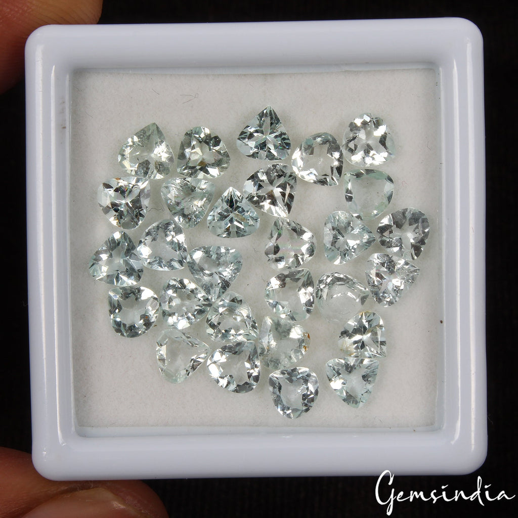 Wholesale Lot of 5mm Pear Faceted Natural Aquamarine Loose Calibrated Gemstones