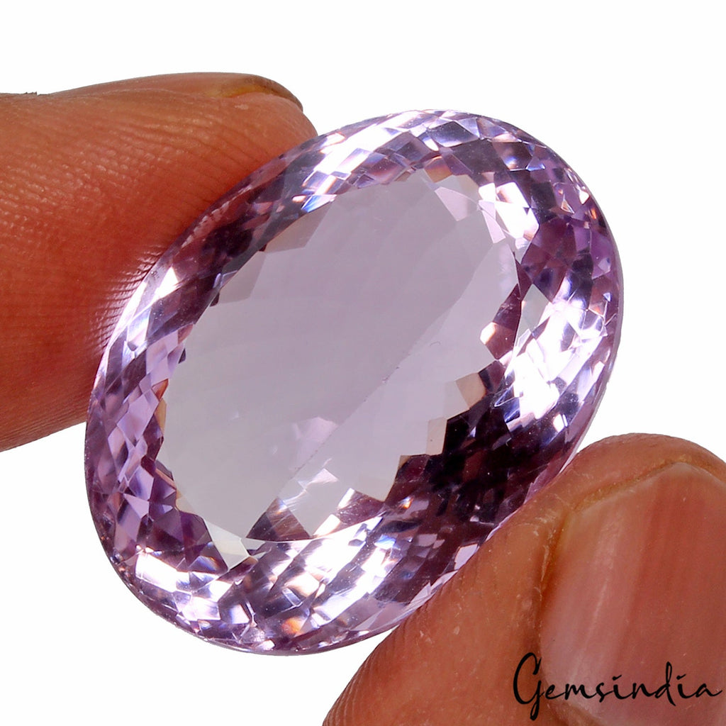 Huge 43.50 Cts Natural Purple Amethyst Oval Cut Loose Unheated Gemstone, Brazil