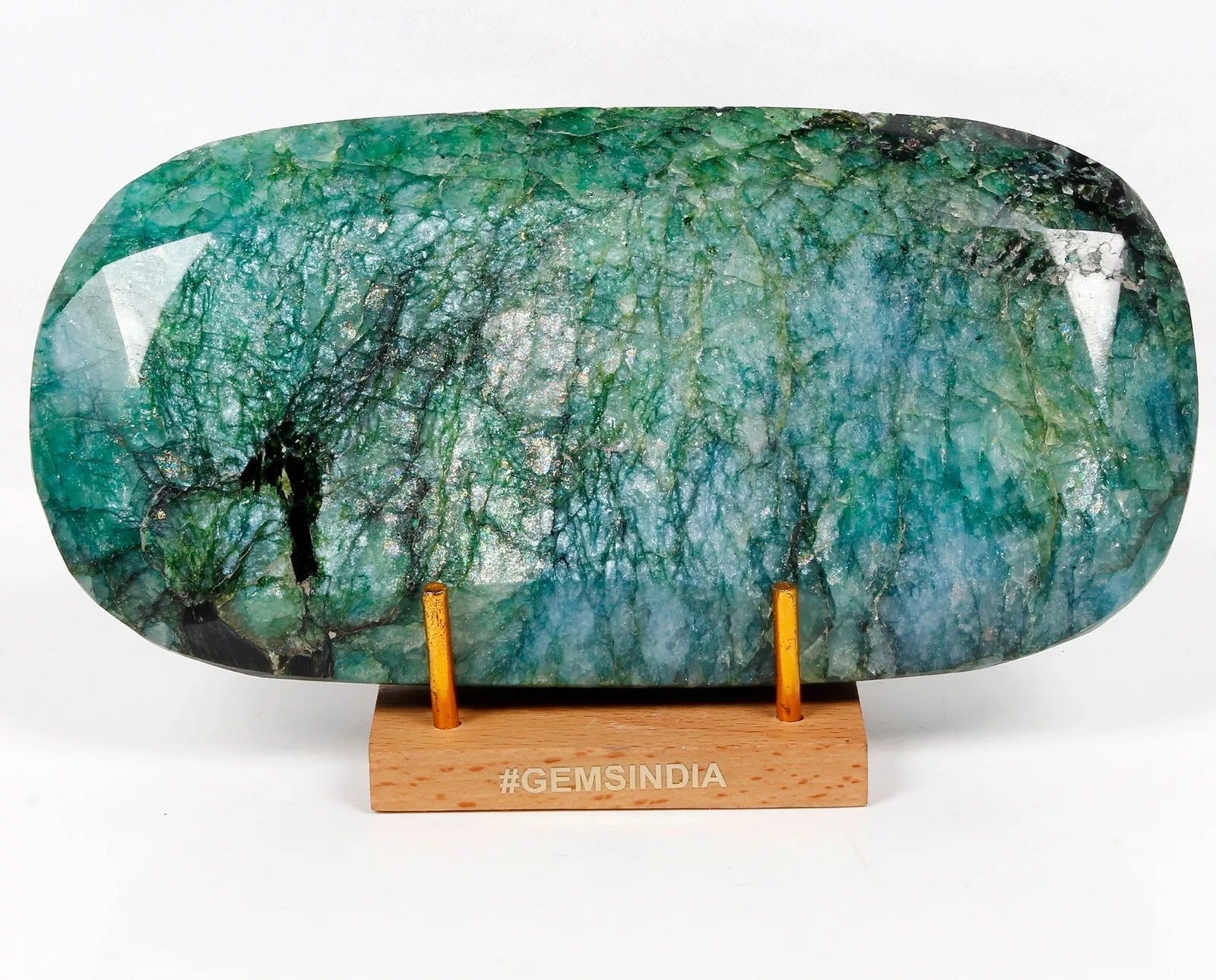 1290 Gram Natural Green Emerald Oval Cut Earth Mined Huge Brazilian Gemstone