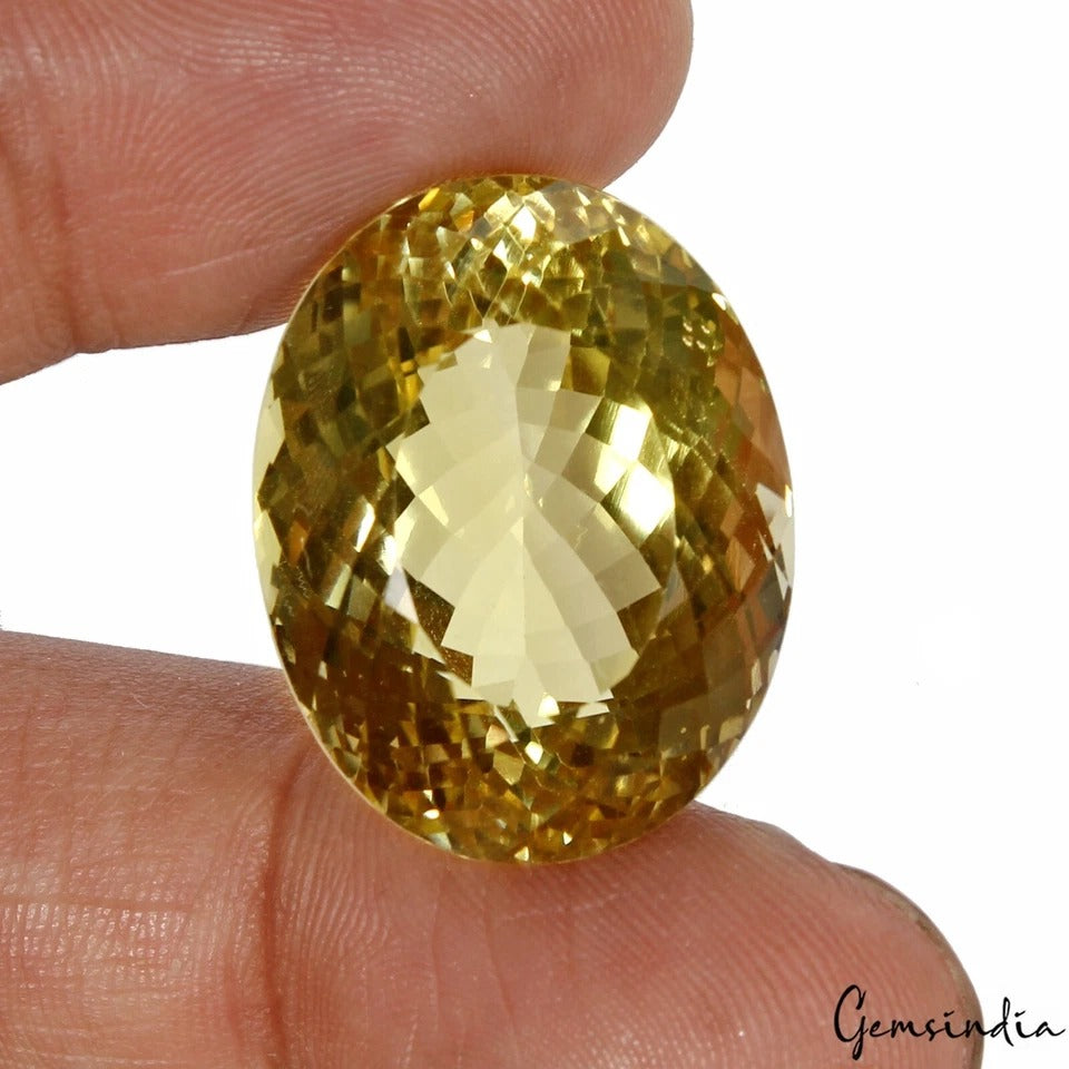 Citrine Loose Gemstone, Golden — 25x20x17 mm, 57.60 Ct