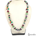 630 Ct/85 Pcs Natural Multi-Color/Multi Gems Mix Cut Drill Bead Strand 23" Long