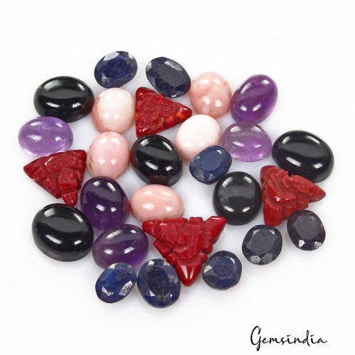 Amethyst Lot, Loose Gemstone, Untreated, Multi-Color — 27 Pieces, 9mm to 14mm, 90.00 Ct, Madagascar