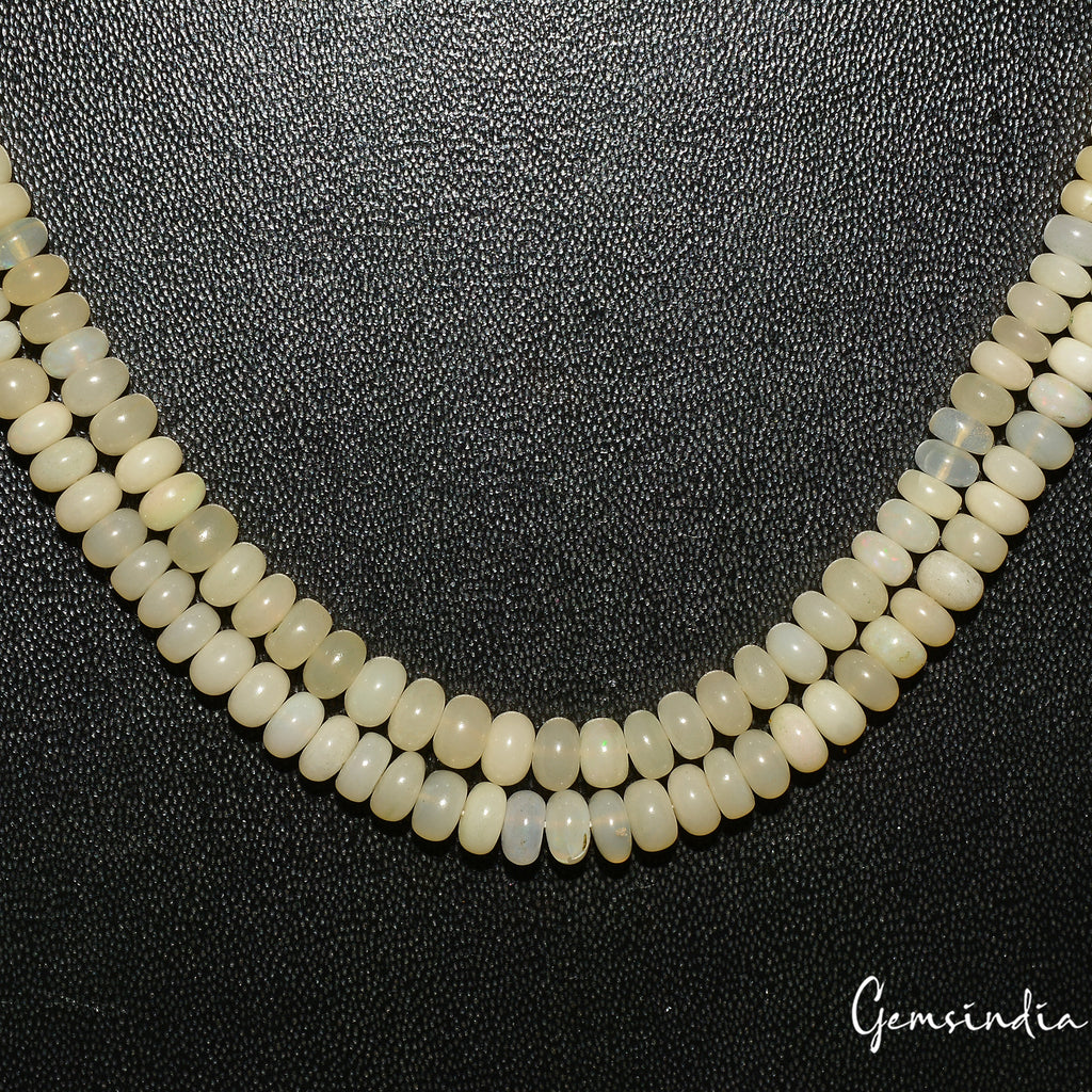 Opal Beaded Strand, Untreated — 3mm to 5mm, 75.30 Ct, Ethiopia
