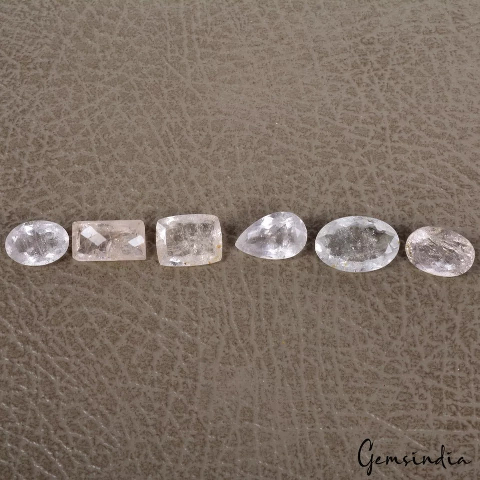 26.20 Cts/6 Pcs Natural Untreated Pink Morganite Mix Cut Loose Gems For Jewelry