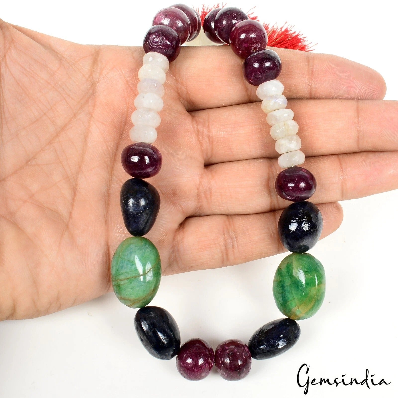 550 Ct Natural Multi Gemstone Center Drilled Loose Mix Cut Bead Gems Strand 17"