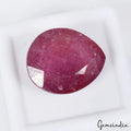 Certified 22.80Ct Natural Mozambique Pink Red Ruby Pear Faceted Cut Gem For Ring