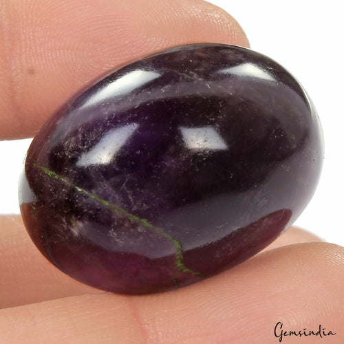 Amethyst Cabochon, Blue — 33 x 23 x 18 mm, 108.80 Ct, Madagascar