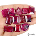 236 Cts/11 Pcs Natural Dark Red Ruby Mix Cut 14mm To 21mm Loose Gems For Jewelry