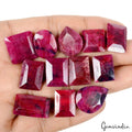 Ruby Lot, Loose Gemstone, Color Enhanced, Dark Red — 12 Pieces, 14mm to 21mm, 236.00 Ct, Madagascar