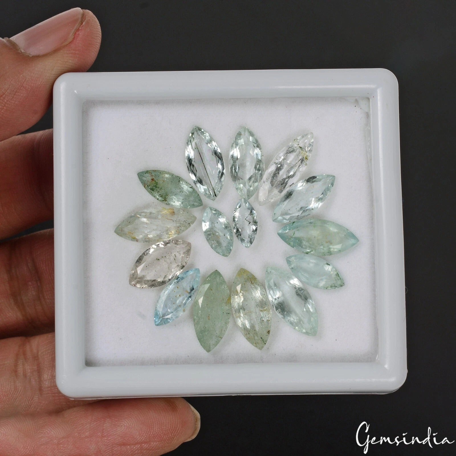 29.90 Ct Natural Untreated Green Blue Aquamarine Marquise Cut Loose Jewelry Gems