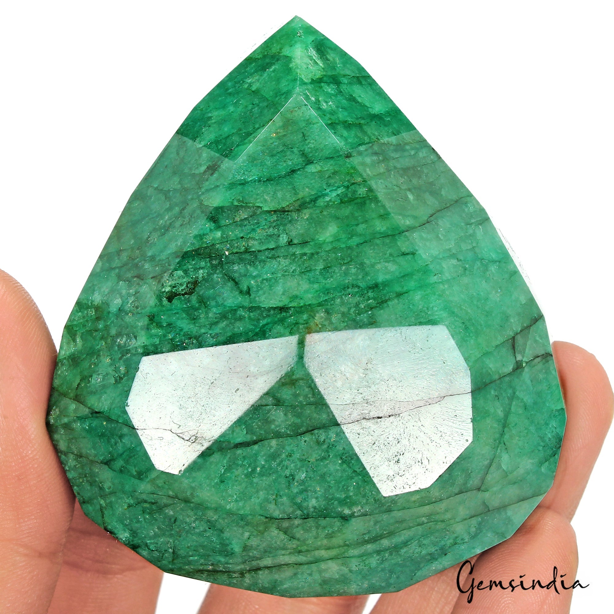 1360 Ct Natural Green Zambian Emerald Pear Cut Earth Mined Museum Size Gemstone