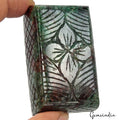 900 Ct Natural Green Zambian Emerald Rectangular Carving Earth Mined Loose Gems