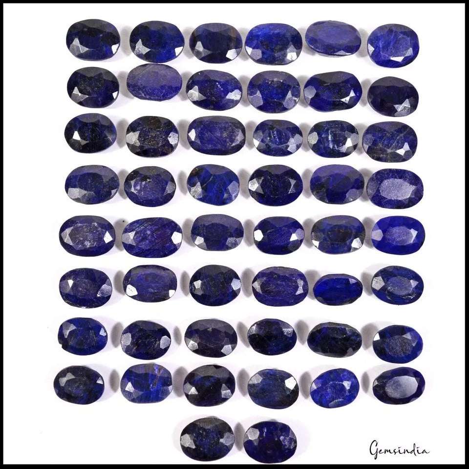 Blue Sapphire Loose Gemstone, Color Enhanced — 13mm, 600 Ct