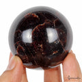 2.3" 486g Deep Red Garnet Sphere Polished Natural Gemstone Crystal Mineral Ball
