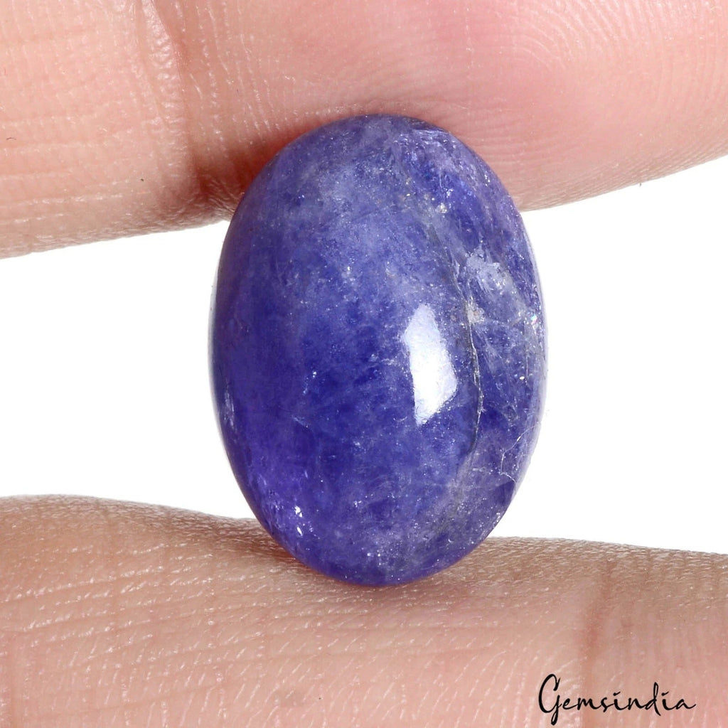 14.40 Ct Natural Untreated Violet Blue Tanzanite Oval Cab Rare Gem For Ring Size
